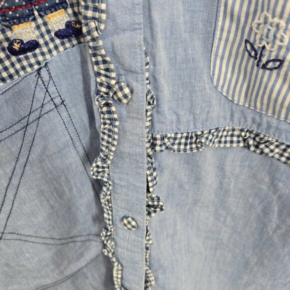 Vintage Cuse Berry Embroidered Japanese Cottagecore Short Sleeve Shirt Medium - Picture 4 of 15